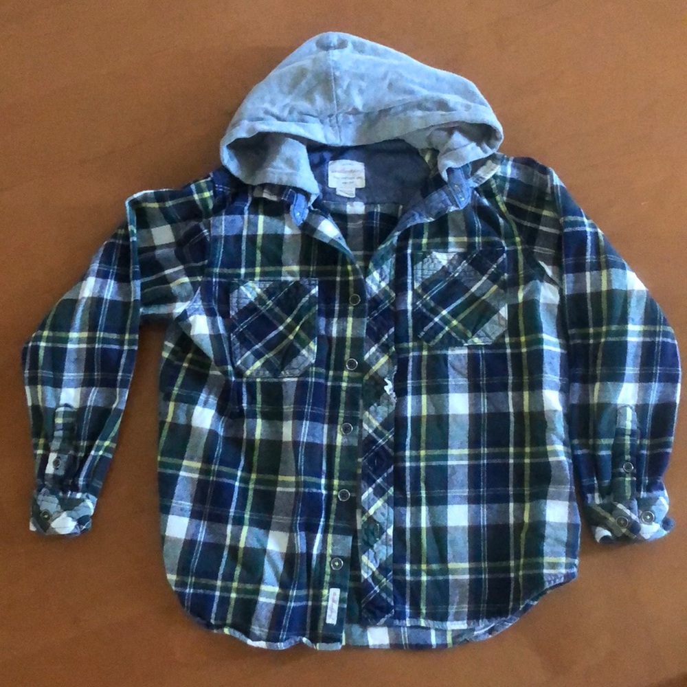 Youth size M (8/10) Weatherproof hooded flannel